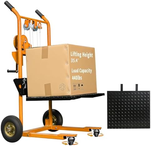 Tory Carrier Winch Stacker Material Lift Dolly 440lbs 35.4" Max Lift by TTORYCARRIER