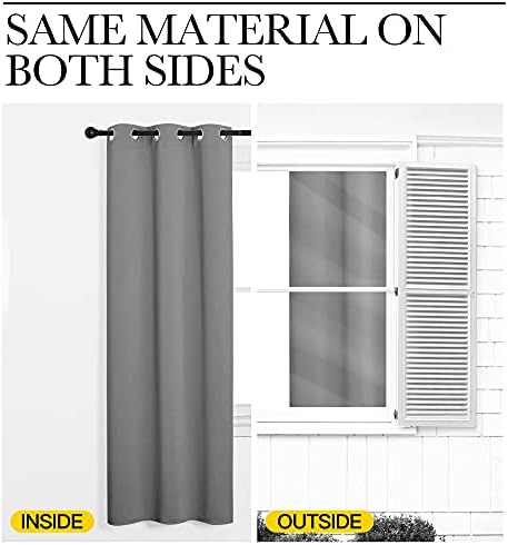 NICETOWN Silver Grey Doorway Curtain Privacy, Door Cover Curtain, Sound Reducing Winter Insulated Thermal Room Darkening Blackout Curtains for Bedroom, 132 inch Length (1 Panel, 5ft Wide by 11ft Long) - Image 5