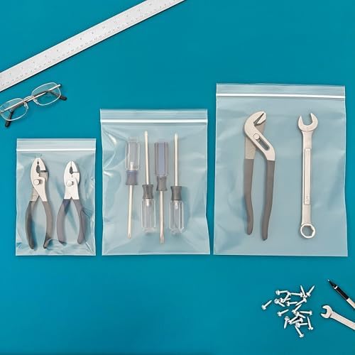 Plymor 6x8, 8x10, 10x12 inch (100 Each), 4 Mil Variety Pack Zipper Bags - Image 3
