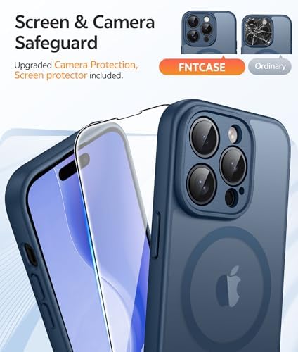 FNTCASE for iPhone 14 Pro Max Case, Fit for Magsafe, Glass Screen Protector - Image 4