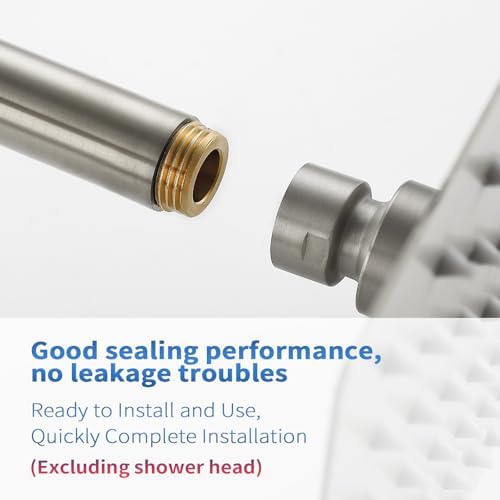 4" Showerhead Extension Arm w/PP Filter Cartridge, 4 Inch 304 Stainless Steel Brushed Nickel Shower Arm Extender, Traps Sediment & Rust, Prevents Clogging, Extends Showerhead Life Hard Water Area - Image 6