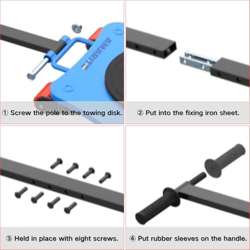 Machine Skates, 8800 lb Heavy Duty Machinery Mover, 5 PU Rollers - Image 6