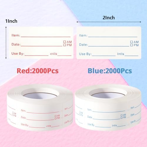 8 Rolls 4000 Pieces Removable Food Labels - Image 2