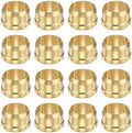 PATIKIL 12 mm OD Tube Compression Sleeves Ferrules, 16 Pack Brass Ferrule Compression Fittings for Water Oil Air Pipes by PATIKIL