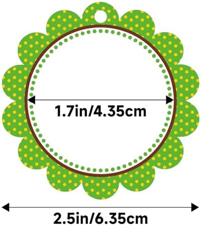 G2PLUS 50PCS Green Scalloped Tags, Back to School Gift Labels with String - Image 5