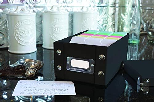 Snap-N-Store 3x5 Index Card Holder Storage Box, 2-Pack, Collapsible, Black - Image 2
