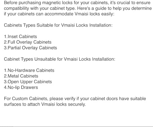 Vmaisi 20 Pack Magnetic Cabinet Locks Baby Proofing and 2 Keys - Image 5
