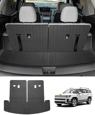 Cargo Liner for Hyundai Santa FE 2024 2025 2026, All Weather Cargo Mat for Santa Fe Accessories, Heavy Duty Trunk Mat with Backrest Mats, Car Accessories by cartist