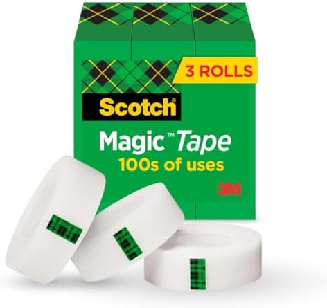 Scotch Magic Tape, Invisible, 3 Rolls by ScotchBrand