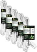 GoGreen Power Inc. (G-24706-5) 16/2 6' Household Extension Cord, 3 Outlets, White, 6ft, 5 Pack by PowerByGoGreen