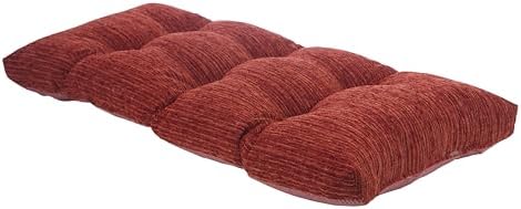 Klear Vu The Gripper Omega Non-Slip Tufted Bench Cushion for Indoor Furniture, Assembled in USA, Entryway Storage, Bay Window, Corner Nook or Piano Seat, 33 Inches, Chenille Red - Image 5