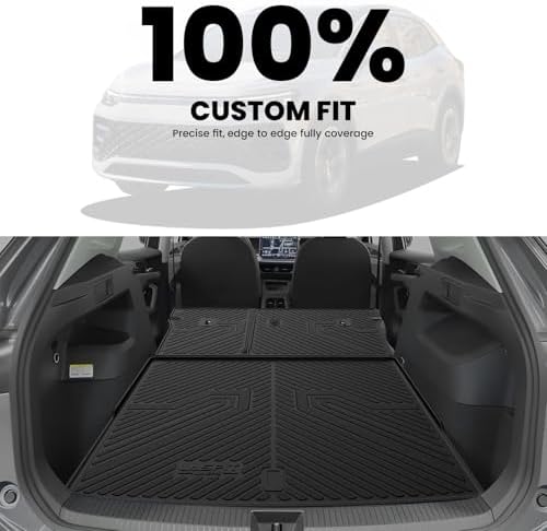 LASFIT Cargo Mat Liner & Seatback Mat for Volkswagen Tiguan 2025 2026 SUV, Custom Fit All-Weather Premium TPE Backrest & Trunk Mats Liners for SUV VW Tiguan Accessorie, Easy to Clean, Black - Image 3
