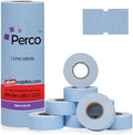 Perco 1 Line Blue Labels - 8,000 Blank Price and Date Gun Labels for Perco Lite, X, Plus and Pro 1 Line Price and Date Guns- 8 Rolls, 1 Sleeve - Made in USA by Perco