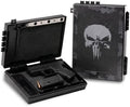 STOPBOX Gun Safe Alternative - Tactical Handgun Storage, Instant Access Portable Gun Case, TSA Compliant Gun Lock Box for Quick Handgun Access | SKULL CAMO + BLACK (2 Pack) | Full + Compact by StopBoxUSA