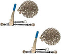 2 Pack Grade 70 1/4" Chain & Easy Binder Kit - (2) 1/4"-5/16" Easy Ratcheting Chain Load Binder & (2) 1/4" x 20' G70 Transport Chain w/Grab Hooks - 2500 lbs WLL for Truck Trailer Tie Down by MyteeProducts