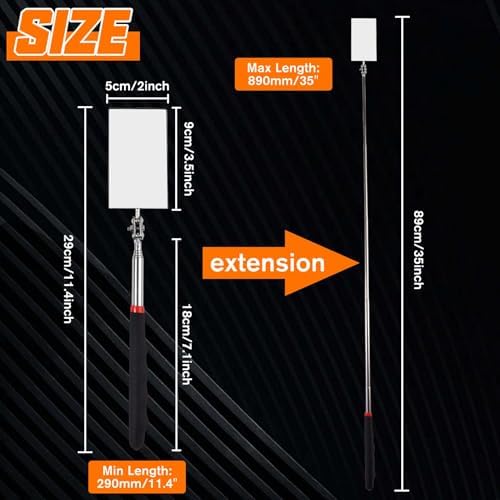 Telescoping Auto Inspection Mirror, Up to 35" Long - Image 4