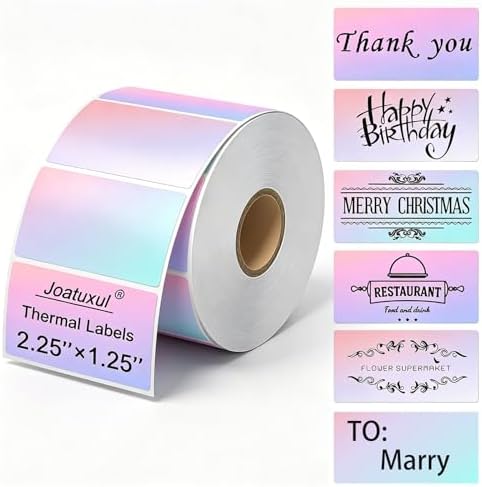 2.25 x 1.25 Thermal Labels, Self-Adhesive Address Shipping Barcode Thermal Stickers,Thermal Printer Labels Compatible with Rollo & Zebra & MUNBYN, 800 Labels for Printer, Fantasy Purple by Joatuxul