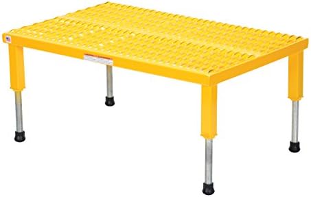 Vestil AHW-H-2436 Steel Adjustable Work-Mate Stands 36-7/16 in. x 23-1/2 in. x 10-1/2 in. 500 Lb. Capacity Yellow - Image 2