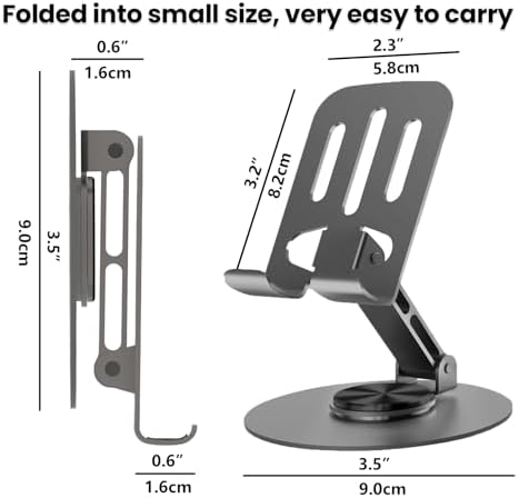 Universal Metal Cell Phone Stand, Grey&Grey - Image 3