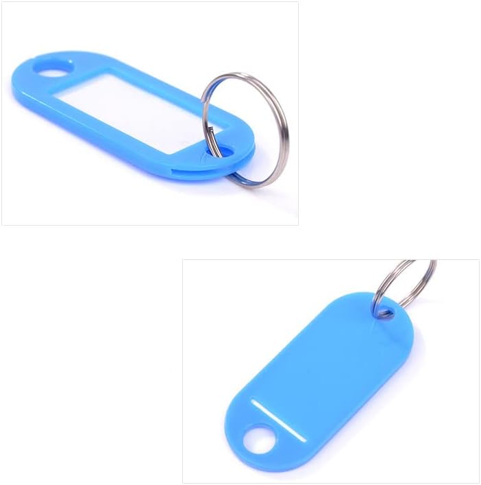 120pcs Tough Plastic Key Tags with with Label Window and Ring Key Tags with Container for Key Identifiers Luggage Tag Name Id,Backpack,Car Keys (Black) - Image 2