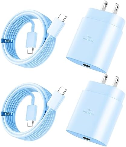 Super Fast Charger Type C, 25W USB C Wall Charger Fast Charging 10FT Cable by Vilive