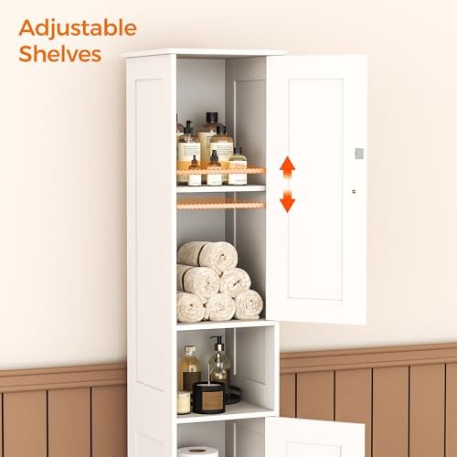 Homleke Tall Bathroom Storage Cabinet with 2 Doors, Slim Bathroom Cabinet - Image 5