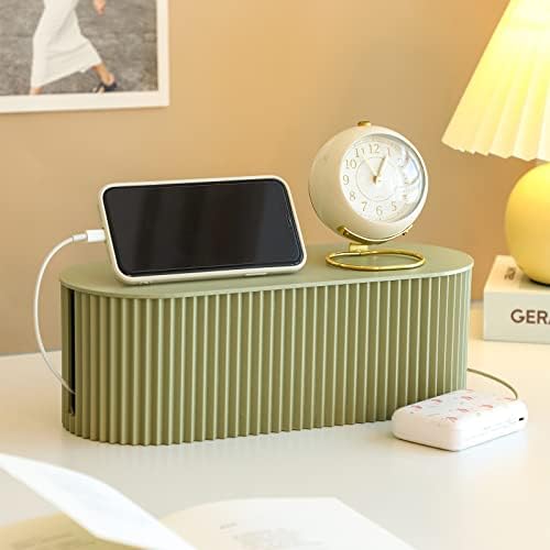 FABROK Cable Management Box, Cord Organizer Box, Small, Green - Image 7