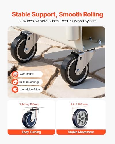 VEVOR 2000LBS Heavy-Duty U-Boat Cart, Platform Truck Dolly with 6 Wheels & Dual Detachable Handles, Heavy Duty Steel Utility Cart for Warehouse/Manufacturing Plant/Logistics Center/Job Site - Image 3