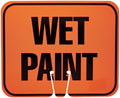 Cortina ABS Plastic Traffic Cone Sign, "WET PAINT" 03-550-WP, 12.75" Width x 10.375" Height, Black On Orange by Cortina+Safety+Products