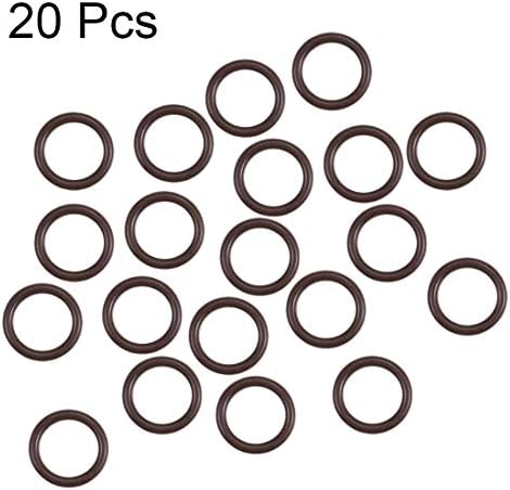 uxcell Fluorine Rubber O-Rings 14mm OD 10mm ID 2mm Width, Metric FKM Sealing Gasket, Pack of 20 - Image 2