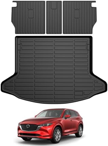 Mixsuper Cargo Liner for Mazda CX-5 CX5 2017-2024 2025, All Weather Trunk Mat Backrest Mat TPE Back Seat Cover Protector for CX5 Accessories by Mixsuper