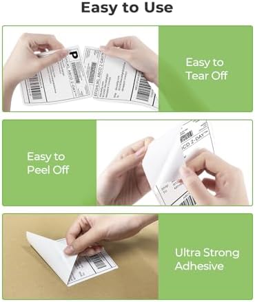 Nelko 4x6 Thermal Labels Fanfold, 1000 Shipping Labels for Label Printer - Image 3