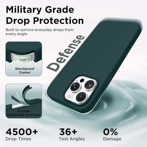 GolbinBox Magnetic for iPhone 16 Pro Case, Silicone Cover, Olive Green - Image 6