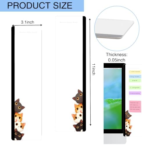 Office Desk Accessories 2pcs Multifunction Computer Monitor Memo Board - Transparent Computer Side Panel Memo Creative Monitor Side Panel Suitable for Office Home Desktop (Monitor Memo Board 13) - Image 2