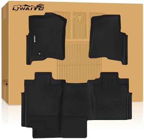 Floor Mats for Ford F-150 2004-2008 SuperCrew Cab&2006-2008 Lincoln Mark LT Crew Cab, All Weather Protection TPE Front and Rear Row Floor Liners for Ford F150 Accessories car mats -Black by Unknown