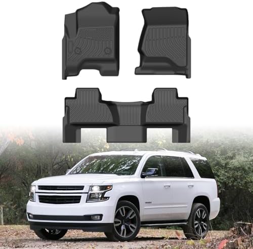 Cartist Floor Mats for 2015-2020 Chevy Tahoe/GMC Yukon, All Weather Floor Liners for Tahoe Accessories, Heavy Duty TPE Car Mats, Car Accessories by cartist