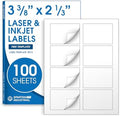2 1/3" X 3 3/8" Matte White Printable Labels (100 Sheets, 800 Stickers) by SpartanIndustrial