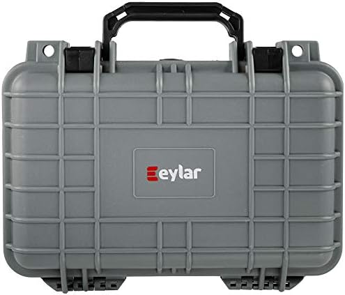 Eylar Protective Gear and Camera Hard Case Waterproof Dry Box with Foam 11.6 Inch 8.3 Inch 3.8 Inch (Gray) by Eylar