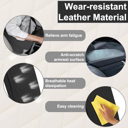 BFXM Car Center Console Cover with 2 Organizer Pockets Storage Bags - Image 5