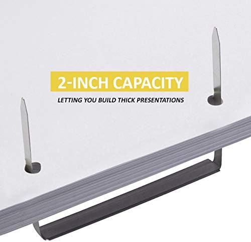 OLYMPX 100 Pcs of 2” Capacity Premium Metal Prong Paper Fastener Bases - Image 5