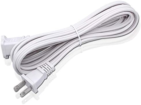 10FT 2 Prong Indoor Extension Cord,Thin White Extension Cords Male/Female Power Cable for Home Office Outdoor, 18/2 ETL Listed 10 FT Extension Cord by Yeatel