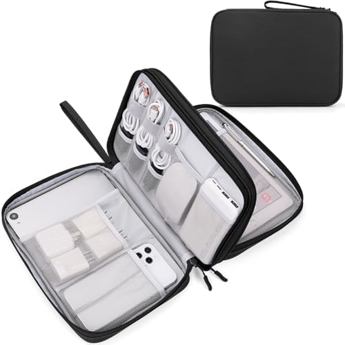 FYY Electronic Organizer, Travel Tech Pouch Bag, Extra Large, Black by FYY