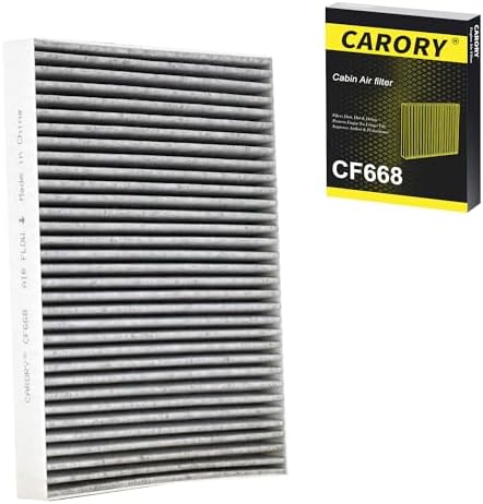 CARORY Cabin Air Filter w/Activated Carbon for Chrysler 300 (2011-2023), Dodge Charger (2011-2023), Challenger (2011-2023), OE# 68071668AA, CF11668, XC26176, C26176, CF668 by Carory