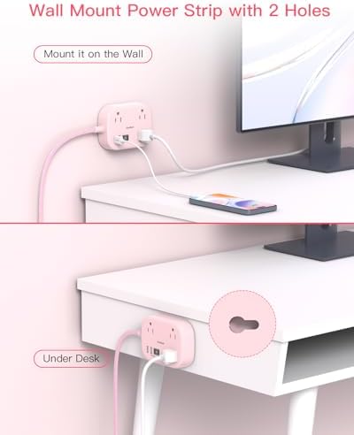 Cruise Essentials 2026,One Beat Travel Power Strip with USB C,Flat Plug 6ft - Image 7