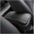 Ziciner Car Center Console Armrest Pad, 12.6X 7.2 Inch PU Leather Waterproof Auto Armrest Seat Box Cover Protector, Universal Car Interior Accessories (Black & Green) by Ziciner