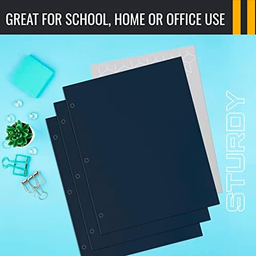 Better Office Products Two Pocket Portfolio Folders, 50-Pack, Navy Blue, Letter Size Paper Folders, 50 Pieces, Dark Blue - Image 5