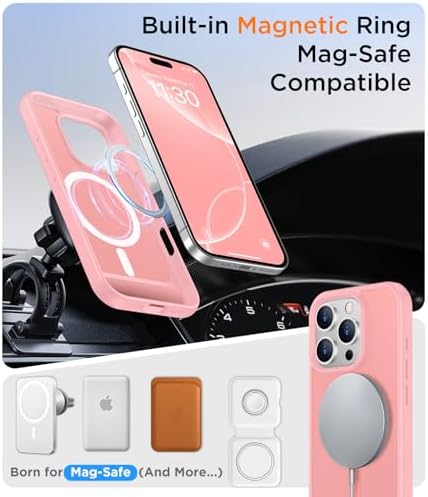 Temdan Magnetic Compatible with iPhone 16 Pro Max Case, [Built-in Invisible Kickstand][Compatible with MagSafe] [Military Grade Shockproof] Slim Translucent Matte Phone Case for iPhone 16 Pro Max 6.9" - Image 4
