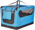 Amazon Basics Folding Portable Soft Pet Dog Crate Carrier Kennel, 36 x 24 x 24 inches, Blue by AmazonBasics