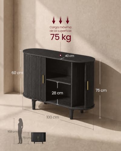 VASAGLE Storage Cabinet, Sideboard with Adjustable Shelves - Image 3