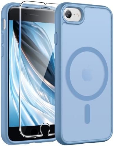 FNTCASE for iPhone SE Case 2022(3rd)/2020(2nd), iPhone 8/7 Case, Light Blue by FNTCASE